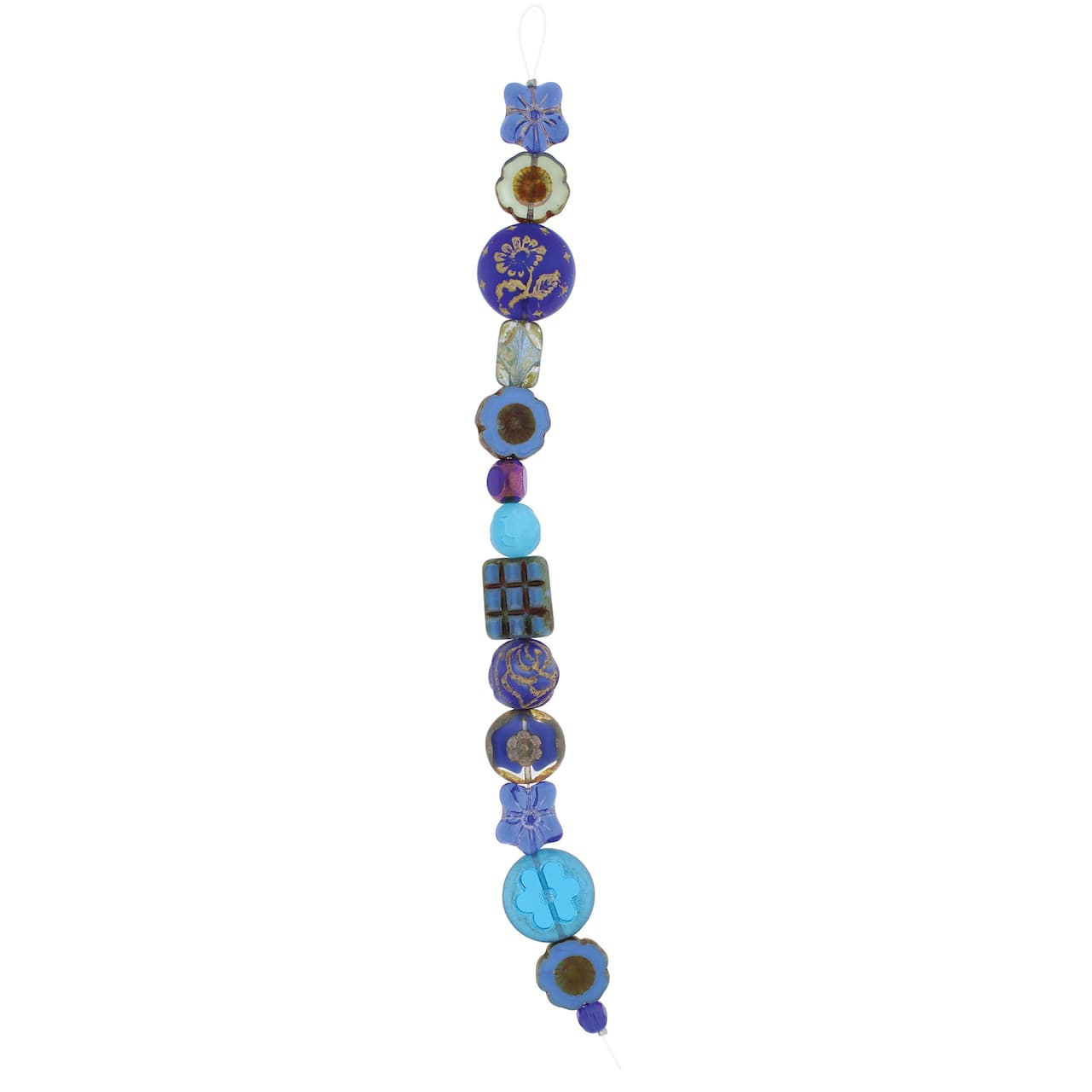 The Beadsmith® Blue Table Cut & Pressed Czech Glass Beads